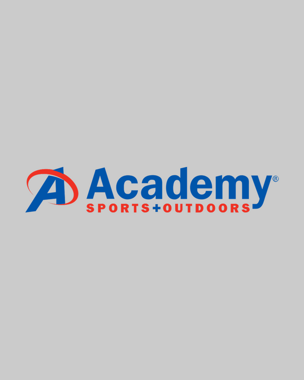 Logo d'Academy Sports + Outdoors sur un fond gris