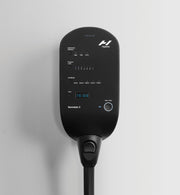 close up shot of the front of the control unit of the normatec 3 on a gray background