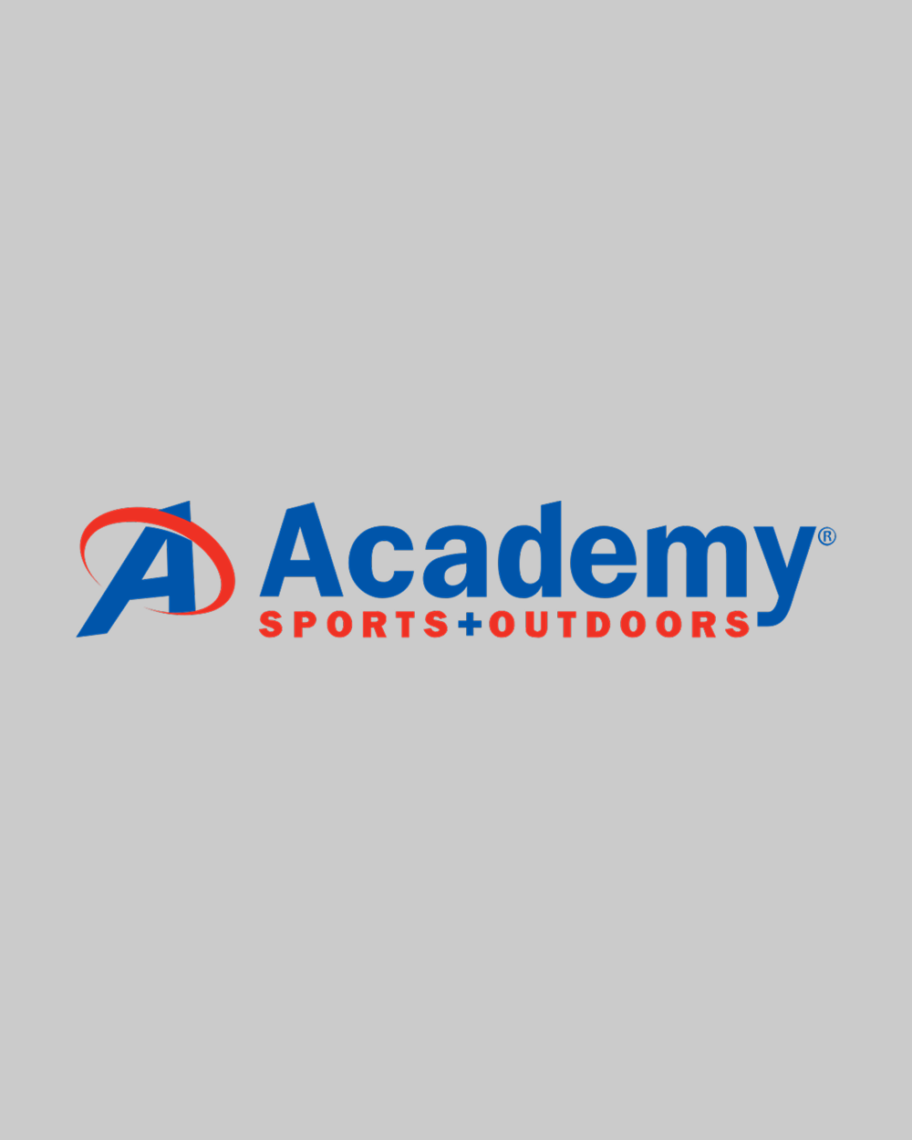 Academy Sports + Outdoors logo on a gray background