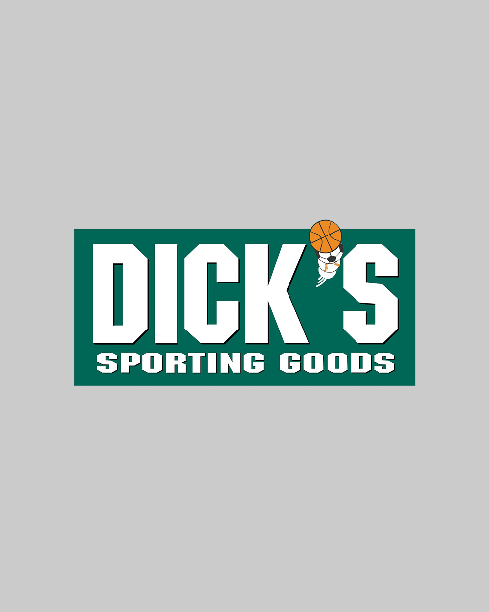 Dick's Sporting Goods logo on a gray background