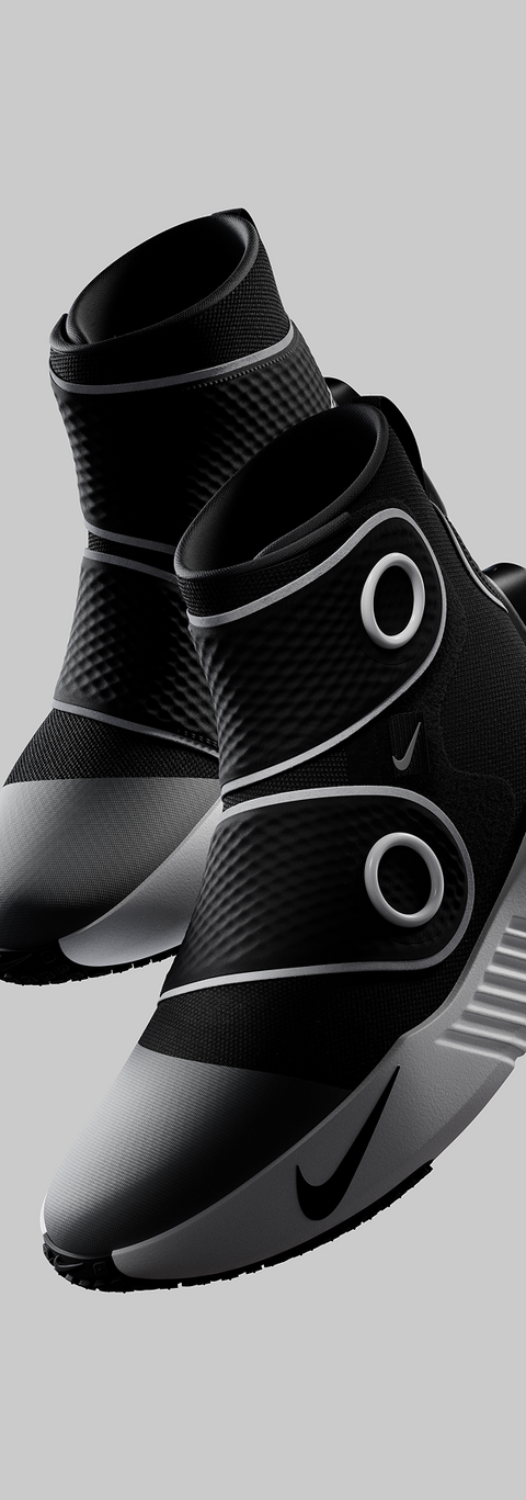 Nike x Hyperice Hyperboots on a gray background