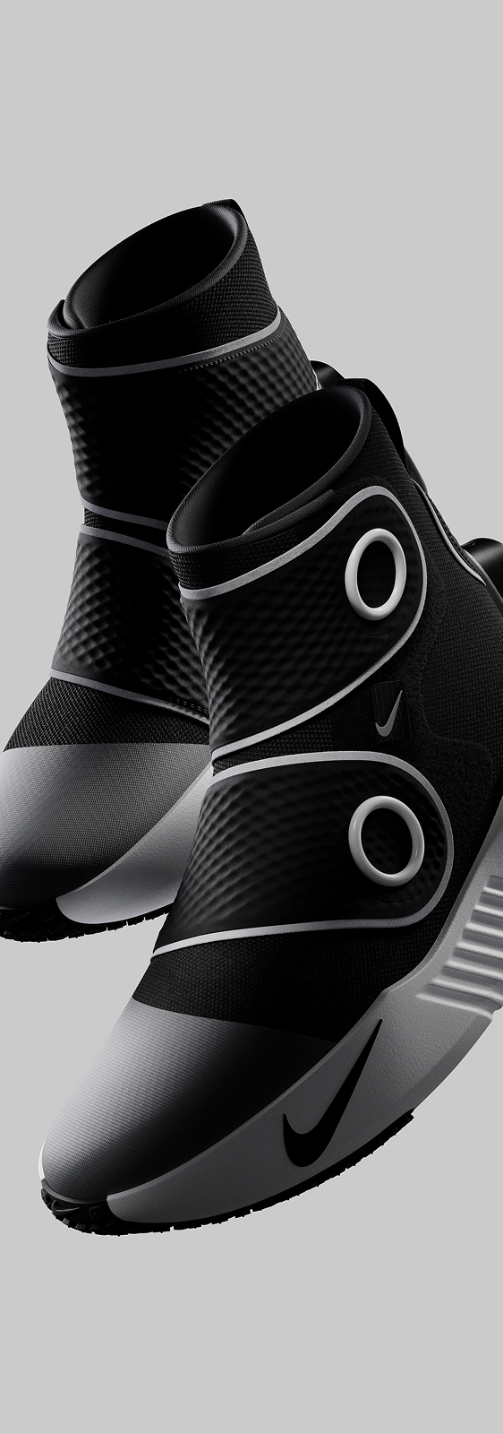 Nike x Hyperice Hyperboots on a gray background
