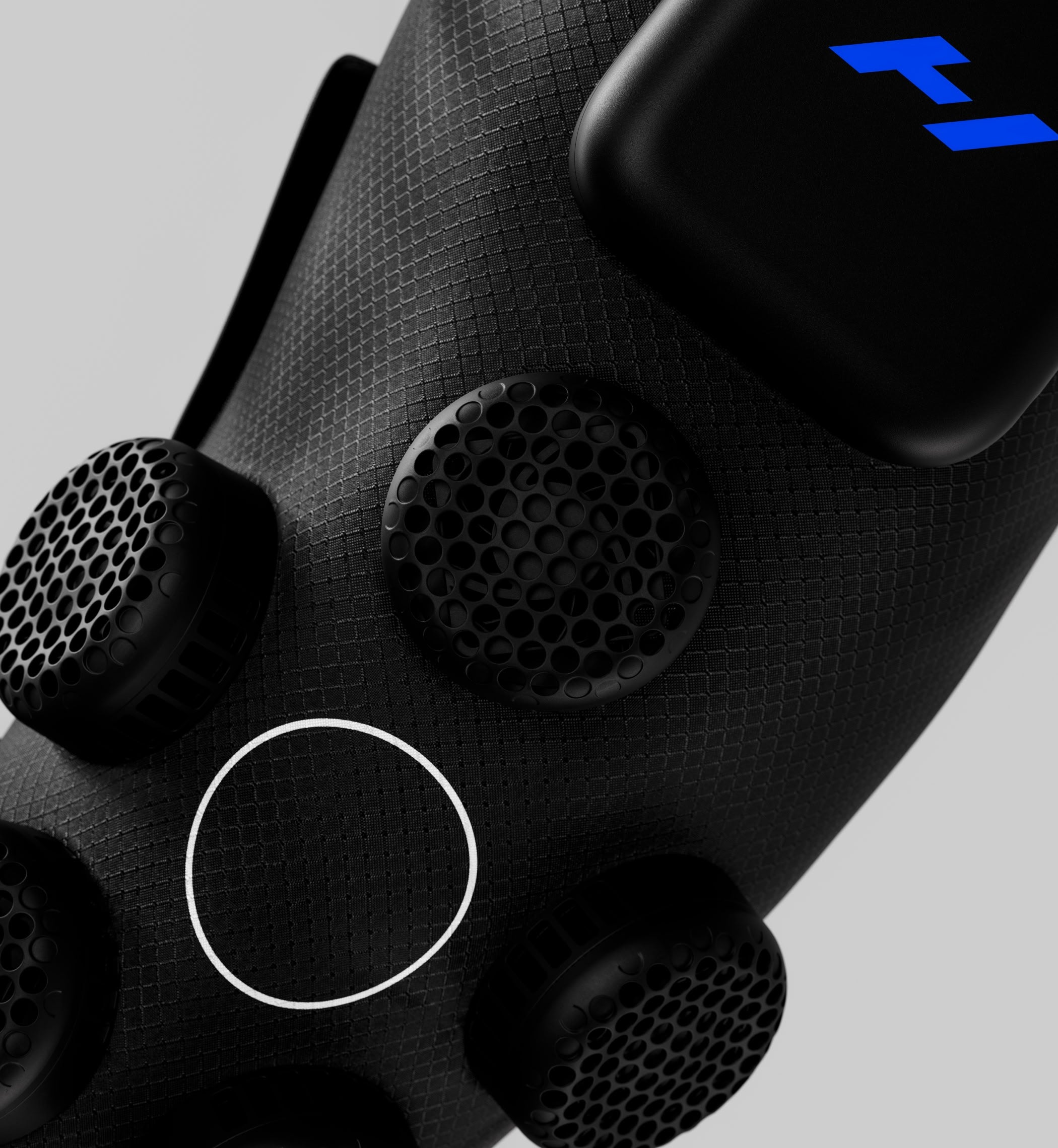 Gros plan rendu d'un appareil Hyperice x 2 pour genou
