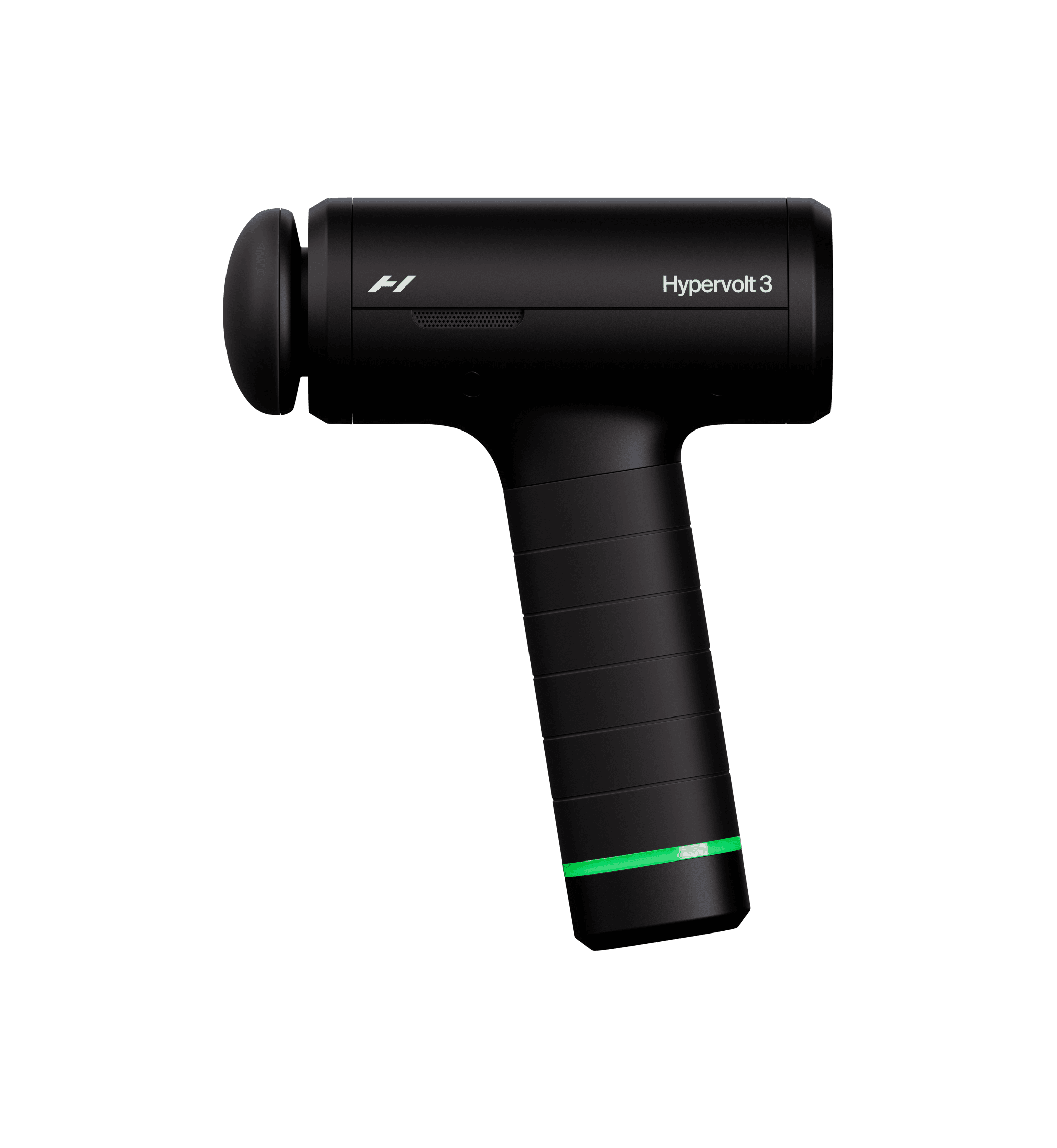 Black Hypervolt 3 device on a transparent background