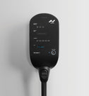 close up shot of the front of the control unit of the normatec 3 on a gray background