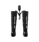 Black Normatec 3 legs compression boots on a transparent background